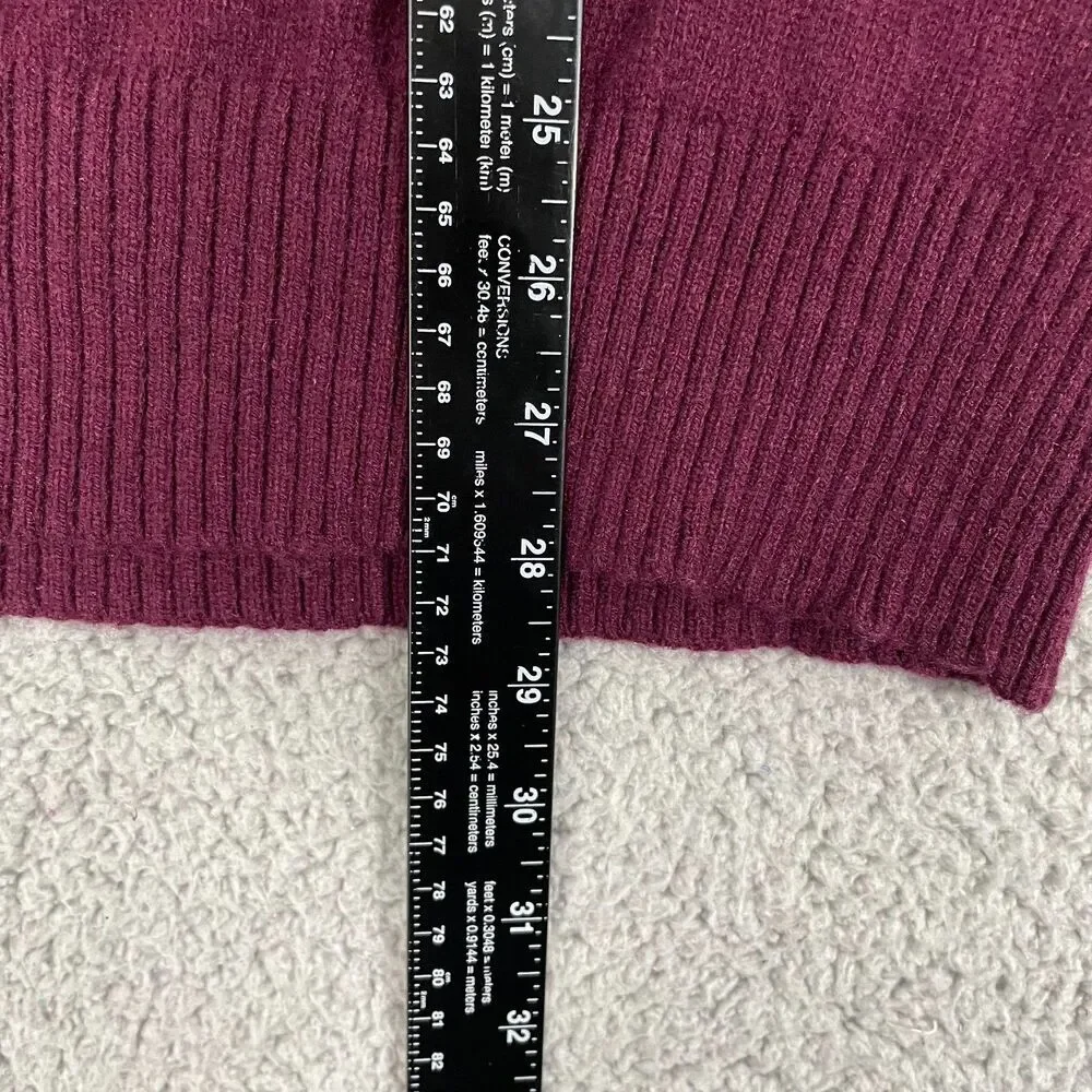 J. Crew Lambs Wool Blend Sweater Men XL Burgundy‎ Preppy Classic Crewneck